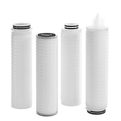 10 pollici Pp Pes Ptfe Filtro Plissé Sostituzione Cartuccia Filtro Acqua per la Filtrazione