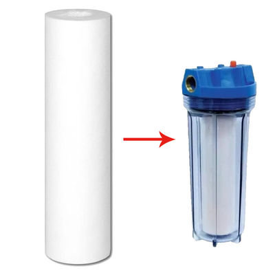 Elemento di filtro di purificazione dell'acqua in cotone PP Filtro a profondità fissa per filtri liquidi