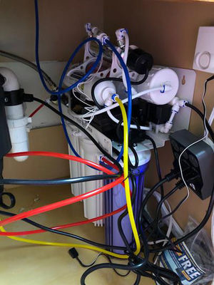 75 GPD RO Sistema di filtrazione dell'acqua potabile con pompa di potenziamento e barile a pressione di 4,0 G