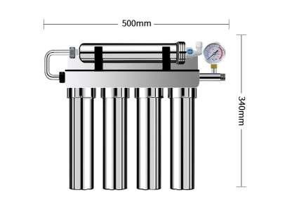 App-controlled 304 in acciaio inossidabile 5 fasi PP CTO RFC UF T33 Purificatore di acqua in acciaio inossidabile