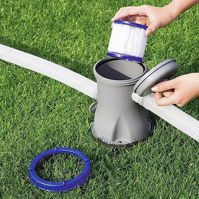 PP Blu bianco 10*4,5 pollici Sistema di filtraggio di cartucce di piscina ad alto flusso sopra terra