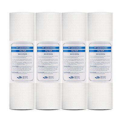 Ionizzatore bianco per uso domestico 1 micron 5 micron 20 pollici Selt Blown PP Sediment Filter Element