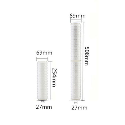 0.22 Cartuccia di filtro a membrana in PTFE idrofobico a micron per liquidi a forte causticità