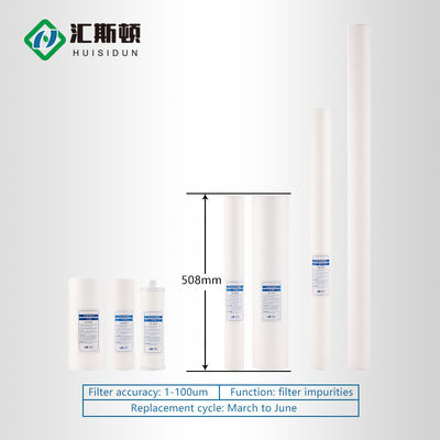2022 Style Melt Blown PP Filter Cartridge per OEM Capacità 200G 10 pollici 20 pollici 40 pollici