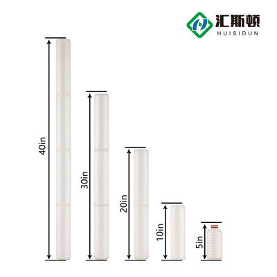 10 pollici PP Cartuccia a piatto per filtrazione industriale 0.1micron 0.22micron Peso KG 0.3