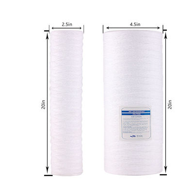 10-20 pollici Jumbo PP String Cartuccia di acqua per ferite per trattamento dell'acqua e filtro dell'olio