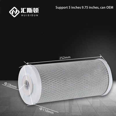 10 pollici Jumbo compresso filtro di carbone attivo carbone per deodorante e purificazione