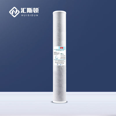 Filtro di filtraggio dell'aria al carbonio per cartuccia di filtro al carbonio CTO da 20 pollici in bianco e blu