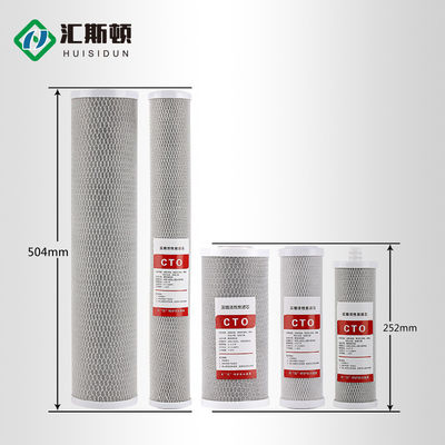 Cartuccia di filtro CTO a carbone attivo per piscina con pressione d'acqua da 0,1 a 0,4 MPA