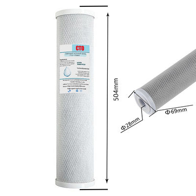 Prefiltrazione domestica 10/20 pollici CTO Coconut Shell Carbon Attivato per la Purificazione dell'Acqua