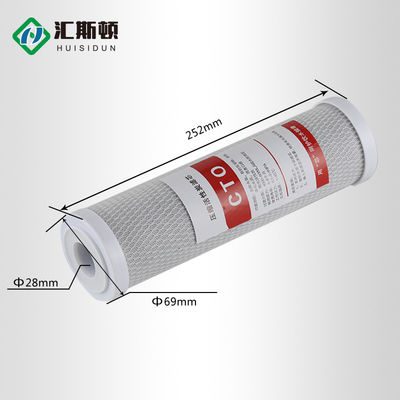 3.5 kg di guscio di cocco filtro dell'acqua compressa a carbone attivo 0.5um 10*2.5inch CTO