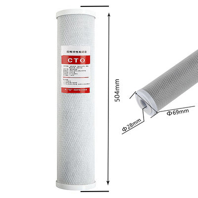 0.8KG 20 pollici filtro a canna di carbonio attivo a base di cocco per la pre-filtrazione dell' acqua potabile per tutta la casa