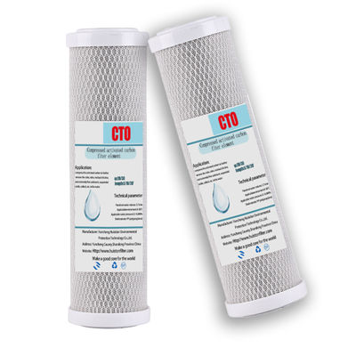 Rimuovi gli odori dall'acqua con cartucce di filtro a blocco di carbonio da 10" 20" con guscio di cocco