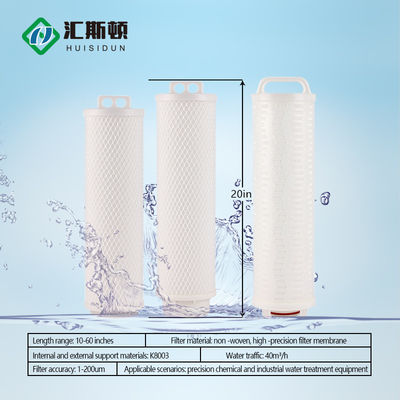 0.2 Cartuccia di filtro per acqua pieghevole a grande flusso di legame termico in PTFE PP
