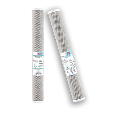 Cartuccia filtro carbonio attivo CTO da 20 pollici efficace per il trattamento dell' acqua pre-filtrata