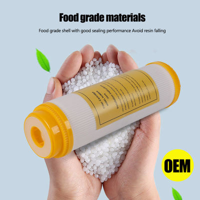 Cartuccia di filtro in resina da 10 pollici NO controllata con applicazione per ammorbidire l'acqua del rubinetto municipale